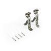Windoware 75-95mm Satin Adjustable Curtain Rod Bracket - 2 Pack