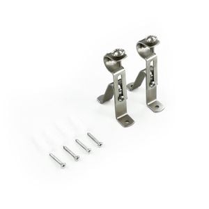 Windoware 75-95mm Satin Adjustable Curtain Rod Bracket - 2 Pack