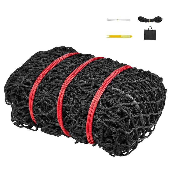 VEVOR Round Bale Hay Net Black PE Material with Zip Ties Storage Bag for Horses