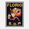 Galrie Vintage Florio Marsala Wine Advertising Poster Art Print for Home Decor, Black Frame, A2 42 x 60cm (16 x 24inch)