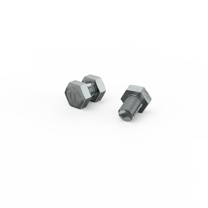 ZENITH M10 x 15mm Zinc Plated Hex Head Bolts and Nuts - Each