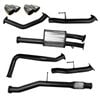 Ignite Exhausts Chevrolet Silverado 1500 6.2L V8 Cat Back Single 3.5 to 3" Dual Rear Straight Pipe Chrome Tips Black Mild  Steel