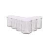 Argon Tableware Glass Jam Jars with White Lids - 150ml - Pack of 6