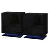 Artiss 2x Bedside Table LED 3 Drawers - MORI Black