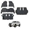 AUSGO Floor Mats & Boot Liner Set for Toyota Fortuner Auto Transmission 2015-Onwards Car Floor Liners Cargo Mat