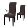 Catzon 2 Pcs Dining Chair Covers Waterproof Stretch-DarkCoffee