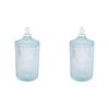 2PK LVD Glass Trinket Box Storage Decor Round Tall 22cm - Theo Sky