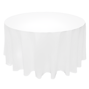 Just Party Linen Round Tablecloth 305cm (Diameter) - White