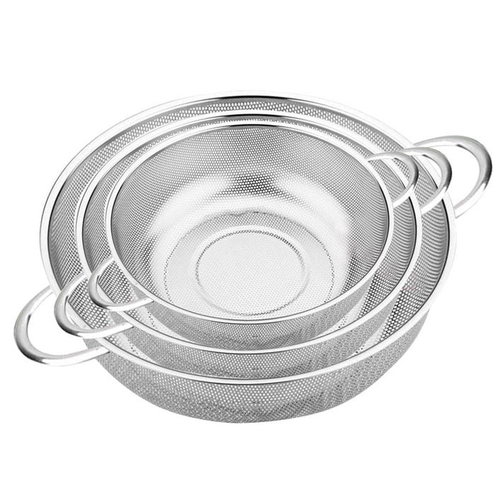 SOGA Stainless Steel Perforated Metal Colander Set