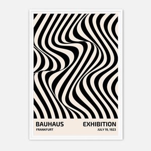 Galrie Bauhaus 1923 Exhibition Poster Art Print Modernist Design, White Frame, 50 x 70cm (20 x 28inch)