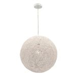 Mercator White Cordette Sphere Pendant
