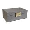 SS Collective Mocha Decorative Box With Textured Gold Latch 25x15x10cm