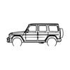 Ignite Laser Mercedes Benz G63 AMG Silhouette Metal Wall Art Coated Black 15.7inch/40cm