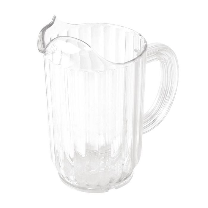 Olympia Kristallon Polycarbonate Pitcher Panelled Design Drip-proof Spout 1.8ltr