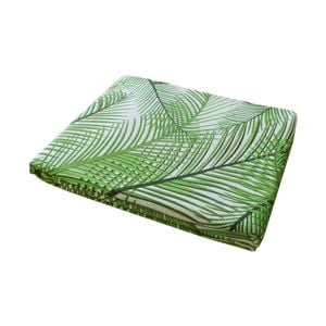 Cotton Green Palm Leaves Oblong Table Cloth 150 x 230cm