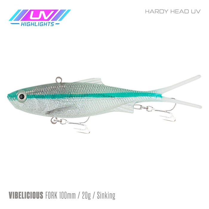 Samaki Vibelicious Fork Tail Vibe 100mm Soft Plastic Fishing Lure Hardy Head