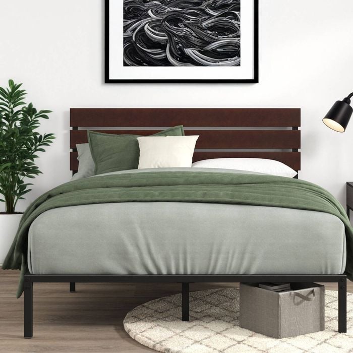 Zinus Queen Figari Bed Frame Metal & Bamboo Base - Brown