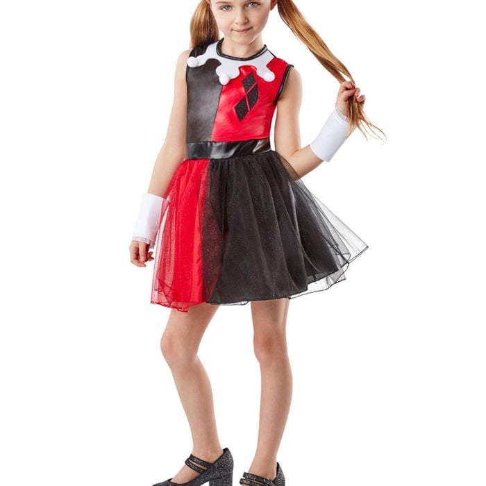 Dc Comics Girls Premium Harley Quinn Tutu Costume - 3-5