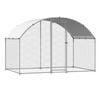 VEVOR 300x200x200cm Metal Chicken Coop with Cover Spire Roof Security Lock for Farm