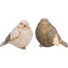 2pc LVD Rustic Birds Resin Figurine Home Decor Set 10.5cm