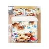 3D Brown Cute Flower 32 Bed Pillowcases Quilt Queen Size