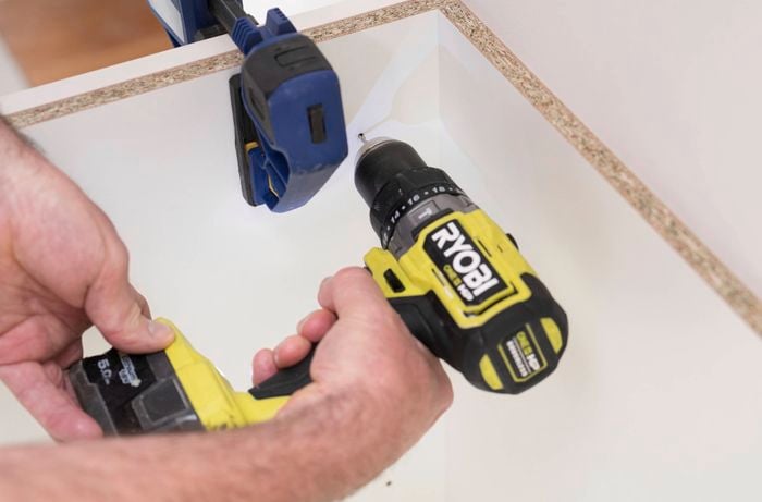 Clamp and pre-drill the panel