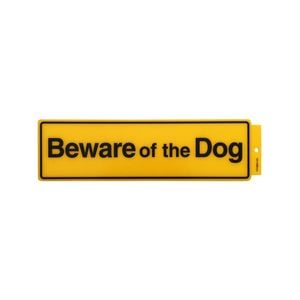 Brutus Beware of the Dog 331 x 96mm Self Adhesive Plastic Sign