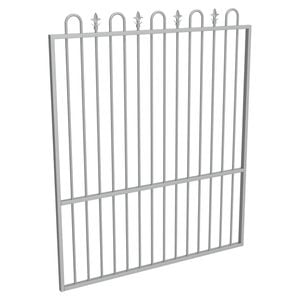ProtectorAl 1201 - 1500 x 1800mm Monument Aluminium Garden Gate Loop & Spear With Mid Rail