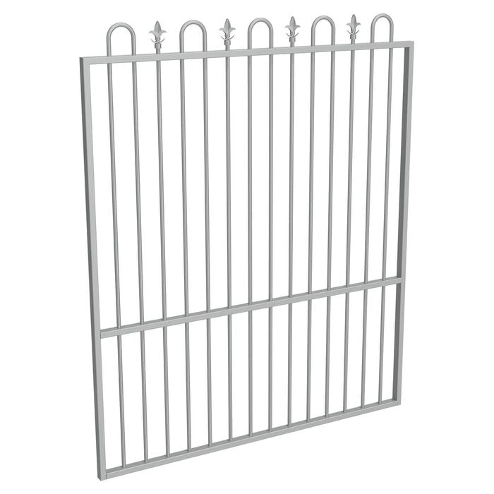 ProtectorAl 1201 - 1500 x 1800mm Monument Aluminium Garden Gate Loop & Spear With Mid Rail