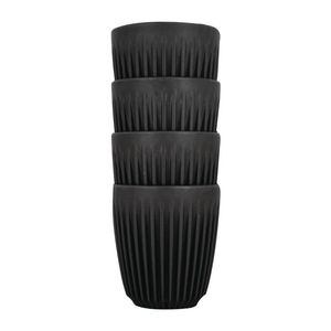 Huskee Reusable Coffee Cups Huskeecup Charcoal 8oz 289ml 4 Pack Responsible