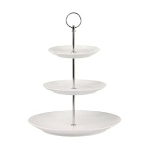 Maxwell & Williams White Basics 3-Tiered Porcelain Cake Stand