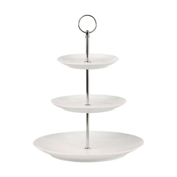 Maxwell & Williams White Basics 3-Tiered Porcelain Cake Stand