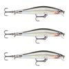 3x Rapala 9cm RipStop Shallow Jerkbait Hard Body Fishing Lures - Silver