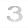 Sandleford 200mm Lorenzo Stainless Steel House Number 3