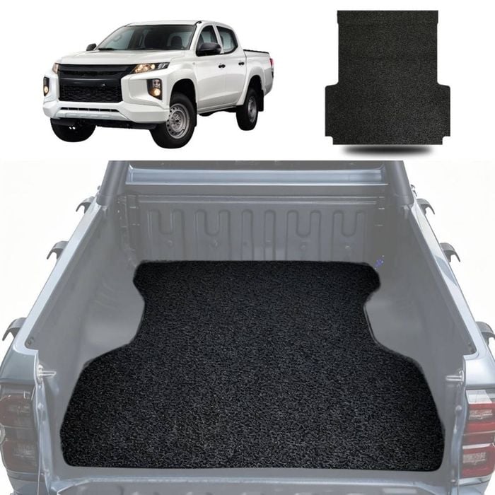 Signature Honeycomb UTE Tub Mat Tray Liner for Mitsubishi Triton Club Cab 2015 - 2023 (MQ MR) - Black