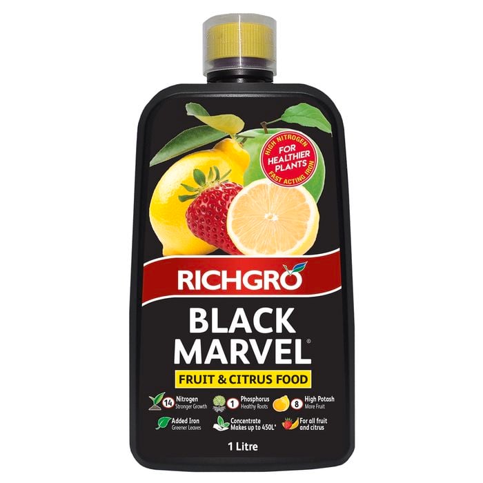 Richgro 1L Black Marvel Fruit And Citrus Food Concentrate Liquid Fertiliser