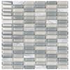 Decor8 298 x 304 x 6mm Light Grey Marble Hamilton Bianca Glass Mosaic Tile