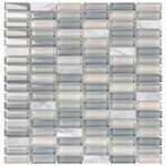 Decor8 298 x 304 x 6mm Light Grey Marble Hamilton Bianca Glass Mosaic Tile