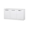 Maestro Furniture Alice Modern 3-Doors Credenza Office Storage - White