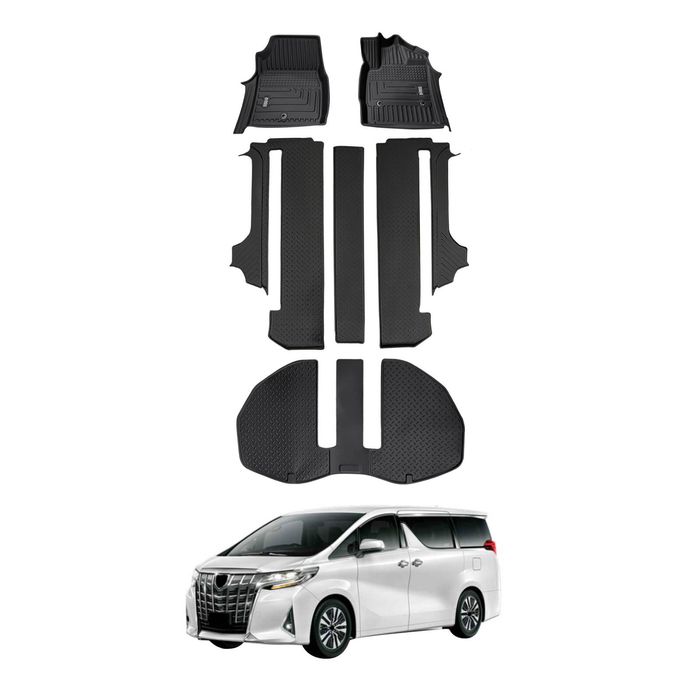 AUSGO Floor Mats & Boot Liner Set for Toyota Alphard AH30 2015-2023 Car Floor Liners Cargo Mat