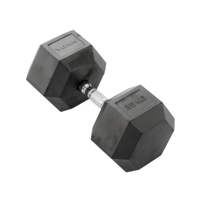 York Hex Dumbbell 35KG Single Black