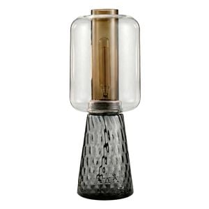 Nordhavn Replica Ensemble Table Lamp, 240v Modern Grey Glass Bedside Desk Light