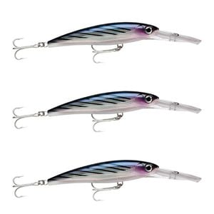 3x Rapala 12cm X Rap Magnum 15 Deep Diving Trolling Lures - Bonito
