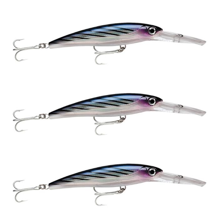3x Rapala 12cm X Rap Magnum 15 Deep Diving Trolling Lures - Bonito