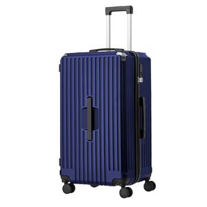 Mazam 32" Luggage Suitcase Tsa Lock Hard Case With Cup Holder Navy