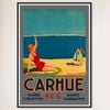 Galrie Carhué Argentina Vintage Travel Poster Stunning Seaside Town Art Print Home Décor, Black Frame, A1 60x 84cm (23 x 33inch)