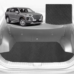 6D Diamond Car Boot Mat for Hyundai Palisade 8 Seater2021-Current-Cargo Mat-Black-Outback GT