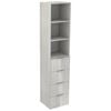 Lugna 2048 x 450 x 380mm Mist Ready to Assemble Robe Insert 2 Shelf 4 Drawer Unit