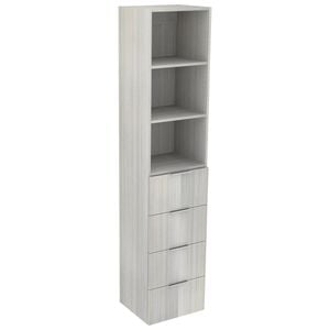 Lugna 2048 x 450 x 380mm Mist Ready to Assemble Robe Insert 2 Shelf 4 Drawer Unit
