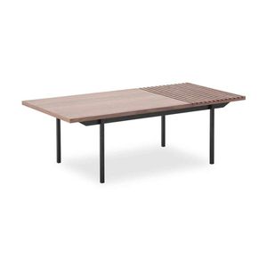 Modern Furniture TOZZI Rectangular Coffee Table 120cm - Walnut & Black